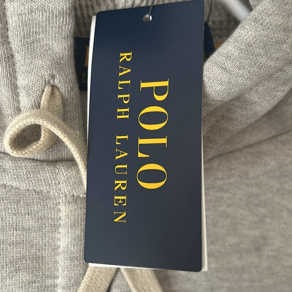 New with tags- POLO Ralph Lauren full zip hoodie size medium- light grey - Picture 3 of 8